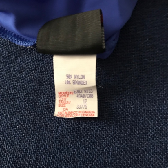 Roots Swim NWT Girls One Piece Swimsuit 12 Blue🇨🇦 - Picture 6 of 7